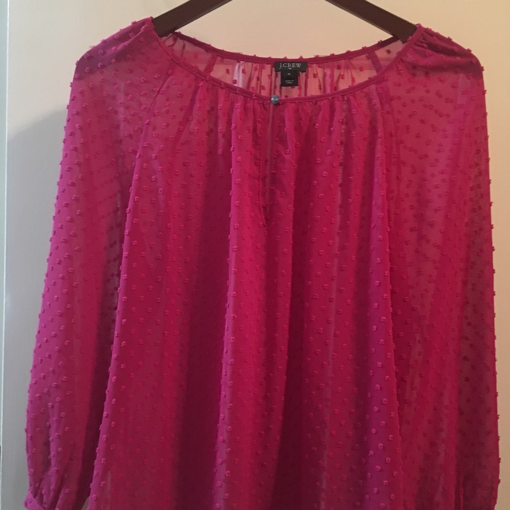 J. Crew long sleeve pink blouse